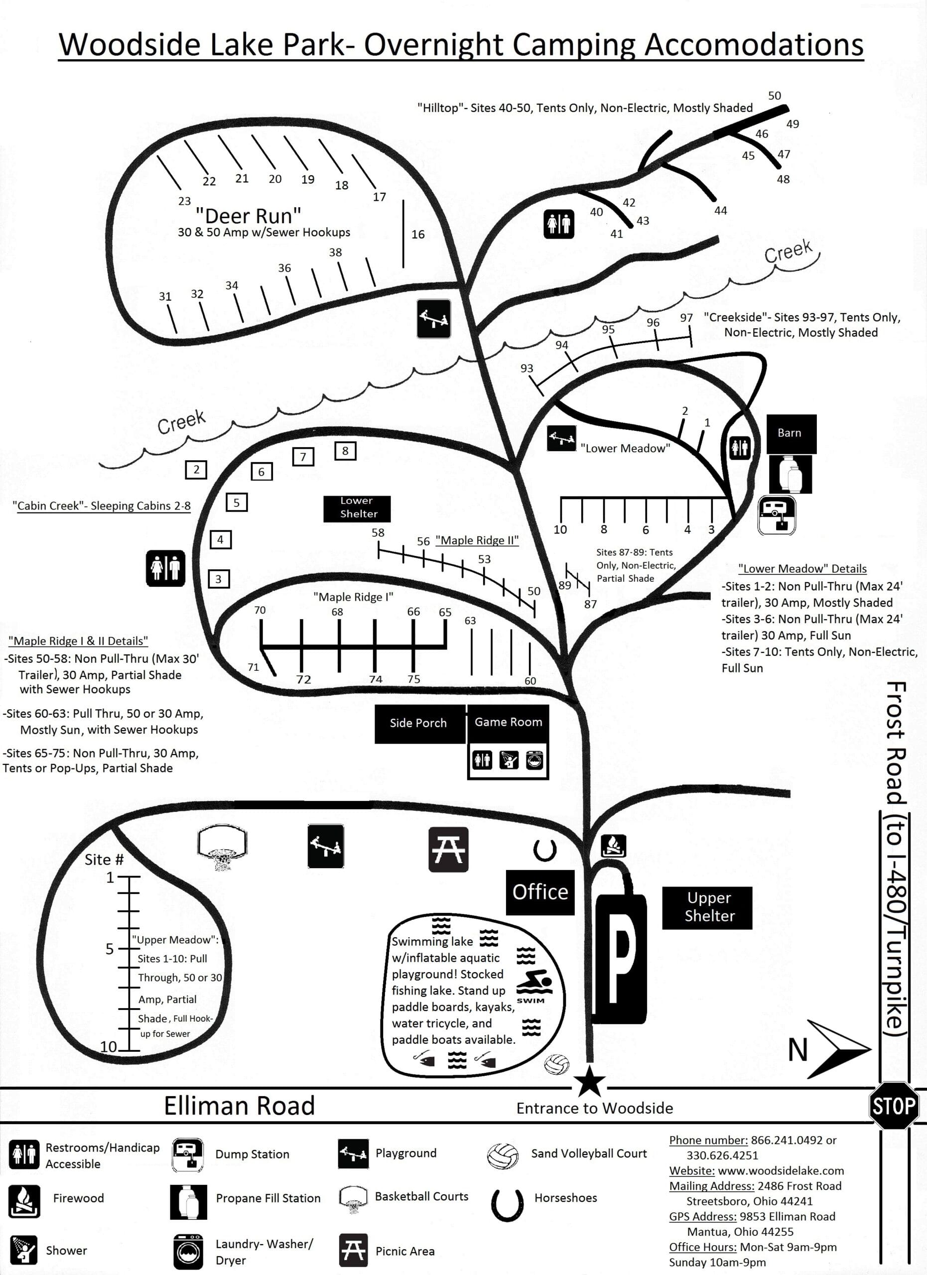 RV Park in Streetsboro, OH Woodside Lake Park